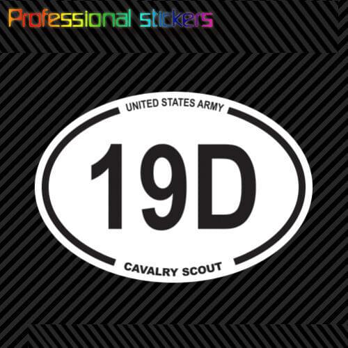 United States Army MOS 19D Cavalry Scout Oval Sticker Decal Us Specialty Stickers for Motos, Cars, Laptops, Phone