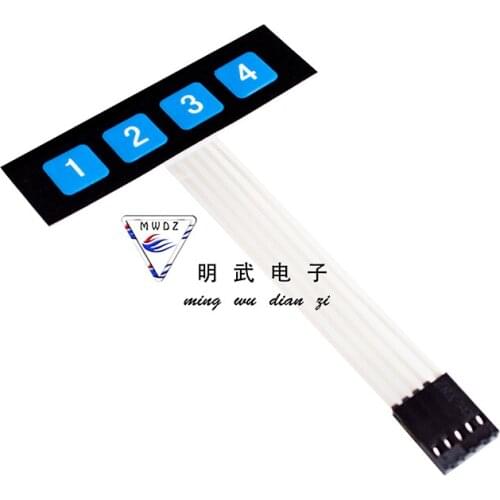 1pcs 1x4 4 Key Matrix Membrane Switch Keypad Keyboard Control Panel SCM Extended Keyboard Super Slim for arduino