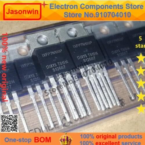 100% nuevo 50 unids/lote original MOSFET IXFP7N100P MOSFET IXFP7N100 7N100 N-CH 1000V 7A TO-220 Transistor