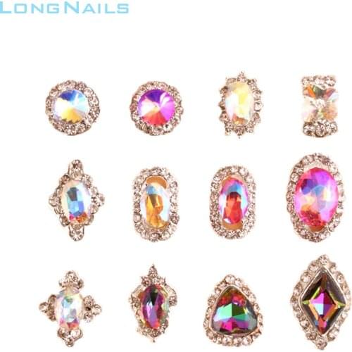 100pcs/lot Nail Art Jewelry 12-Styles (2233-2244) Jewelry Multi-color Iridescent Rhinestone Nails Glitter Accessory Gems Jewelry