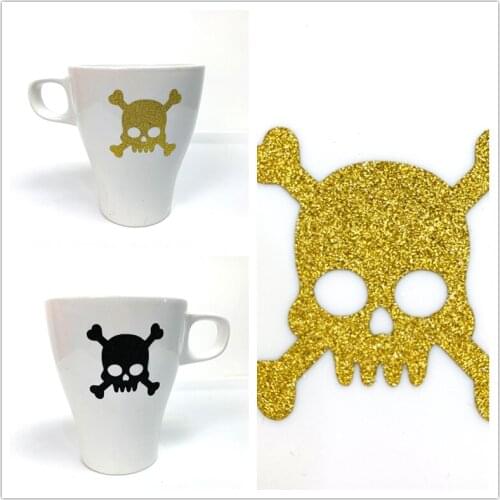 12pcs Skull Sticker Glitter Skull Sticker Halloween