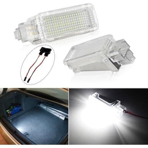 2pcs Error Free LED Courtesy Glove Box Under Door Foot Light for VW Touareg Tiguan Eos Passat SKODA SUPERB 2016- 3V White DC12V