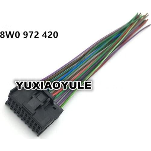 20 Pin Reversing Track Box Module Plug AFS Adaptive Headlight Control Connector Wire Harness Pigtail For VW Audi 8W0 972 420