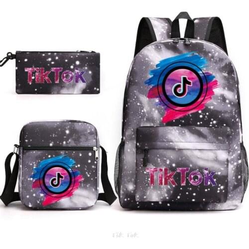 3pcs/set Fashion TikTok Children School Backpacks Cool Waterproof Schoolbag Student School Shoulder Bag for Boy Pen Pencil Bags