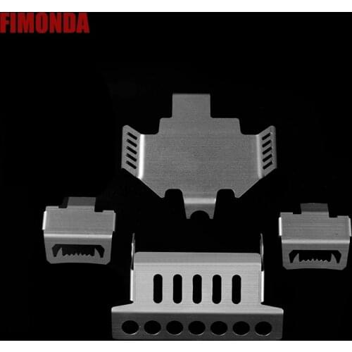 4pcs TRX4 Chassis Armor Axle Stainless Steel Protector Plate for 1/10 RC Crawler Car Traxxas TRX-4 Metal Upgrade Parts