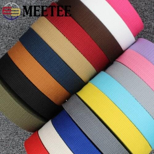 45M 32mm 2mm Thick Polyester Cotton Webbing Ribbon Canvas Knapsack Strapping Belt Bag Strap Band Bias Binding Tape DIY Craft