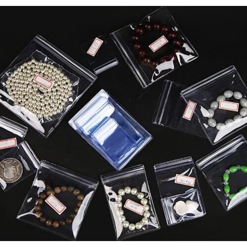 5/10Pcs PVC Plastic Transparent Blue Self Sealing Bags For Packing Jewelry Candy Coin Gift Resealable Small Jewelry Bags