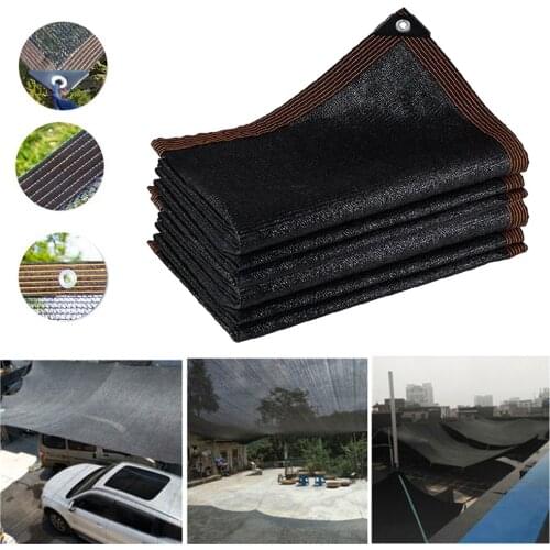 6-Pin Black Anti-UV Sunshade Net Outdoor Awning Garden Plant Shelter Greenhouse Cover Shading Net Swimming Pool Shade Sail Cloth