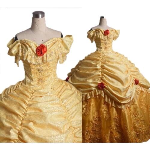 Tailored!Gold 18th French Duchess Civil war Theater Southern Belle DRESS Tartan Victorian Reenactment dresses HL-263