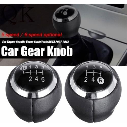 Car 5/6 Speed Gear Shift Knob Lever Shifter Stick Handball Car-styling For Toyota Corolla Verso Auris Yaris RAV4 2007-2013