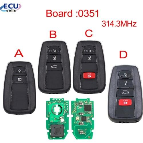 Keyless Smart Remote Key 314.3MHz Fob for Toyota Camry RAV4 ​ Prius ​2018 2019 2020 FCCID: HYQ14FBC AA CHIP Board ID: 0351 G