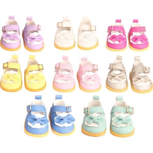 5cm Doll Shoes Handmade Boots For 14 Inch American Doll Mini Bow Shoes Accessories For EXO Cotton Doll&Russia DIY Doll Toy Gift