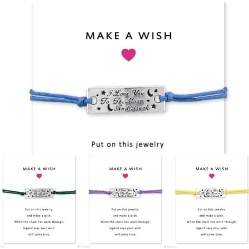 Friendship Lovers' Gift Unisex I Love You To The Moon And Back Charm Bracelets for Women