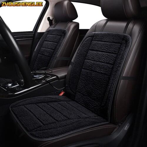 ZHOUSHENGLEE 12V Heated car seat cover for Jeep all model Cherokee compass Renegade Grand Cherokee Winter Pad Cushions car seats