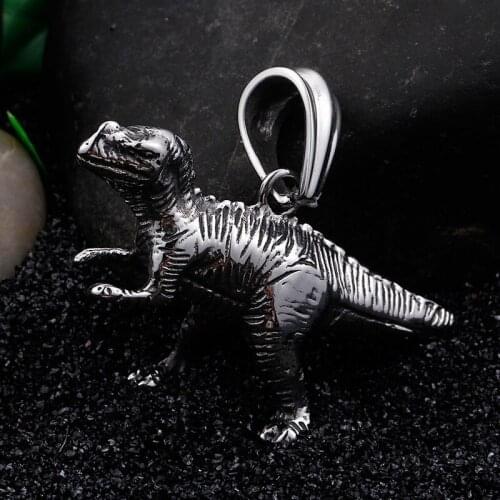 Europe and the United States popular three-dimensional dinosaur pendant necklace mens jewelry wholesale