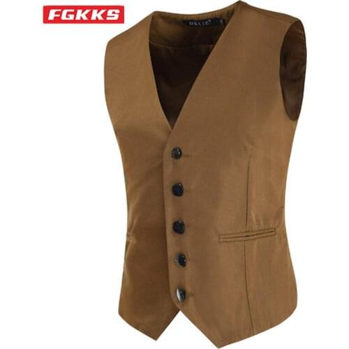 Мужские костюмные жилеты FGKKS China At AliExpress