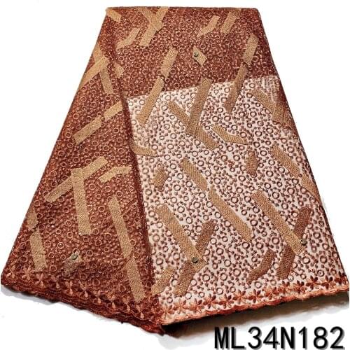 Beautifical Embroidered Nigerian Laces Fabric 2020 New Arrical French Net Lace Fabric for Women ML34N182