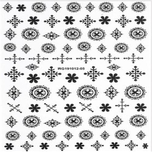 Japanese Style Traceless Light Nail Stickers Geometric Nail Art Fashion Water Mark Nail Decals Hand Decor Manicure Women Girls