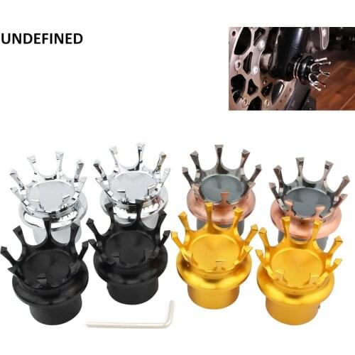 Motorcycle Crown Style Front Axle Cap Nut Cover For Harley Touring Sportster 1200 883 XL XG Dyna Softail FLFB Fat Boy VRSC Trike