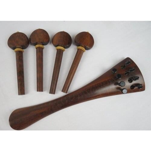 One set grade cello parts snakewood cello tailpiece,4pcs pegs