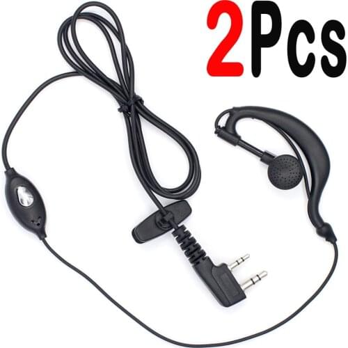 2Pcs Baofeng original headphones for UV-5r Earpiece for Walkie Talkie Headset Mic Microphone for 888S uv5r UV-5RA UV-5RE UV82