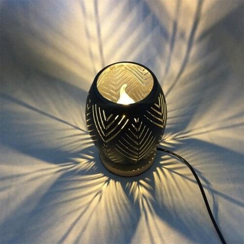 OuXean E14 40W Table Lamp Black Night Lights Home Decoration Gift Wedding Bedroom Decor Baby Room Cafe Bar