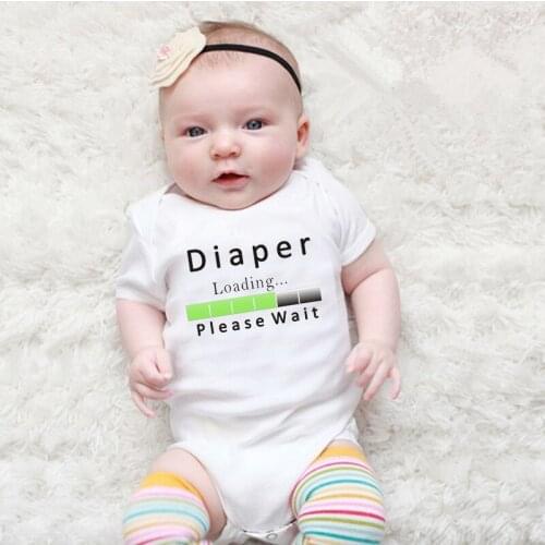 Diaper Loading Baby Bodysuit 2019 Summer Newborn Infant Baby Girl Boys Jumpsuit Outfits Cotton Short Sleeve Romper Clothes