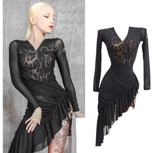 Fashion Latin Dance Dress Women Fringe Dress New Adult Latin Dance Tassel Skirts Partice Performance Clothes Salsa Dress DQS3519