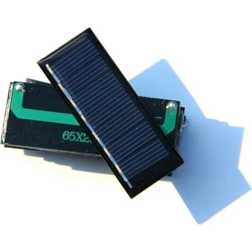 BUHESHUI 0.2W 3.5V Solar Cell Polycrystalline Solar Panel Module DIY Solar System Charger For 2.4V Battery Study 65*25MM 2pcs