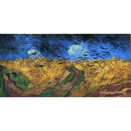 Wheat field with Crows Vincent Van Gogh famous paintings oil canvas reproduction High quality Hand painted