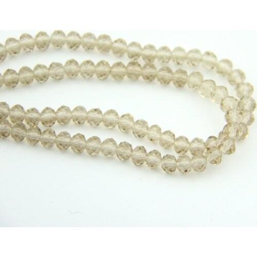 Silver Peach 2*3-8*10mm Birthday Glass Rondelle Flat Ball Bead K9 Crystal Prism Part For Wedding Party Decoration Diy Supply