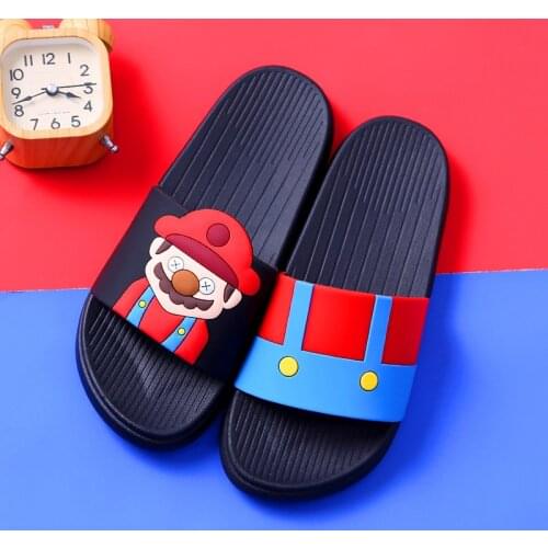 Super Mario Women Summer Slippers Non-slip Bathroom Flip Flop Indoor Fashion Women Platform Slippers Girls Gift Shower Shoes