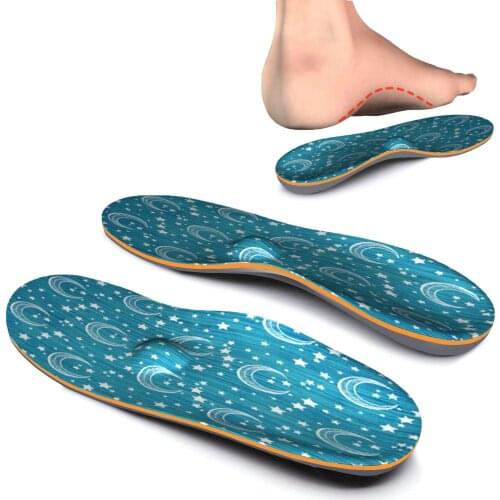 Blue Moon Foot Pain Arch Support Insoles for Men Women Orthotic Inserts Flat Feet Foot Running Athletic EVA Shoe Insole