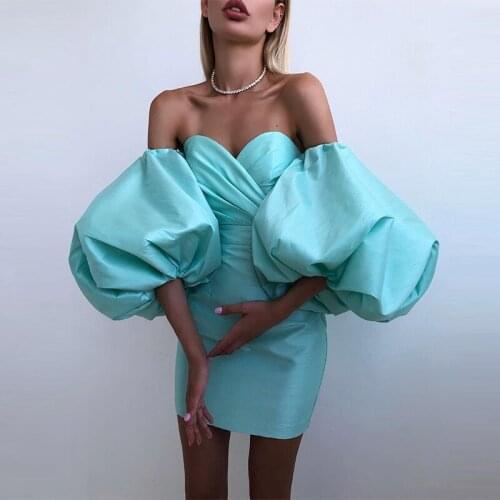 Wedding Puff Sleeves Blue Detachable Bridal Bicep Long Sleeves Wedding Arm Cover Decorate Satin For Bridal Prom Accessories 2021