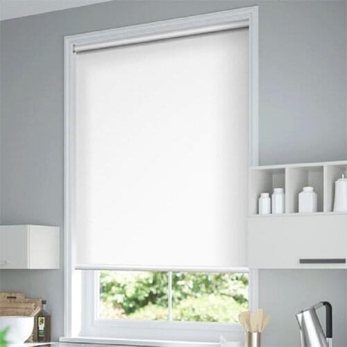 Blackout Roller Blinds Roll Shades Window Curtains Light Blocking Vinly Fabric Model 653 Easy Install Custom Made Size