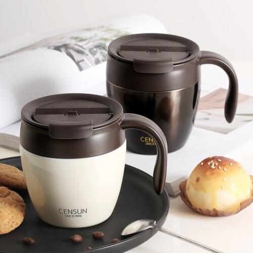 Vacuum Flasks & Thermoses 330ml Stainless Steel Double-layer Mug With Lid Coffee Mug Kitchen Dining & Bar