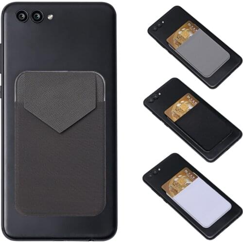 Universal Cellphone Wallet Card Holder Men Elastic Mobile Phone Wallet Credit ID Card Holder Adhesive Pocket Sticker Case