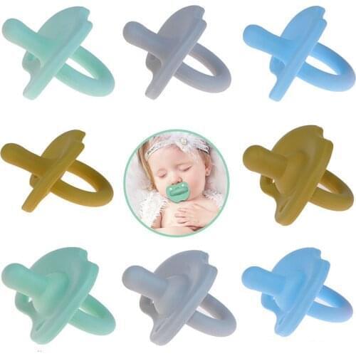 10pcs Food Grade Nipple Baby Teethers Pacifier Chain Teether BPA Free Silicone Pendant Safety Baby Teething Toys Dropshipping
