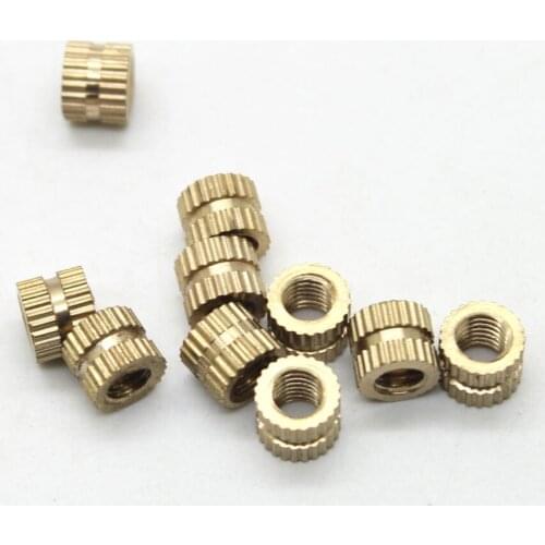 100pcs M2*2/3/4/5/6/8-3.2mm Injection nut copper insert knurled nut copper knurling tool