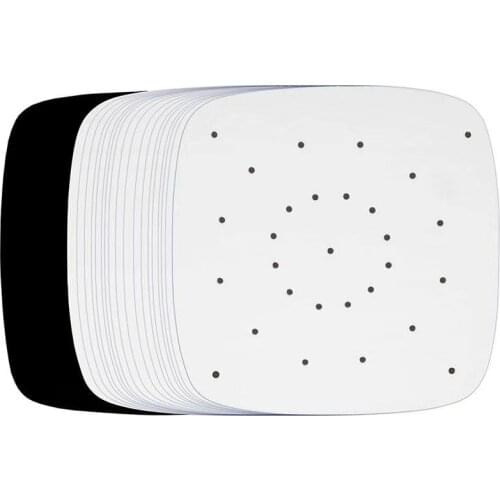 100PCS/Pack Air Fryer Premium Perforated Pad Parchment Paper Square Non-Stick Steaming Basket Mat Baking Cooking Oil Paper