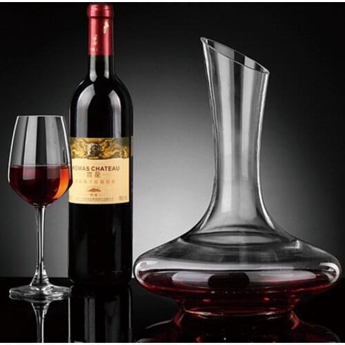 1000ml1200ml1500ml Flat Base Red Wine Decanter Superior Handmade Crystal Wine Pourer Premium Water Carafe Thickened Wall
