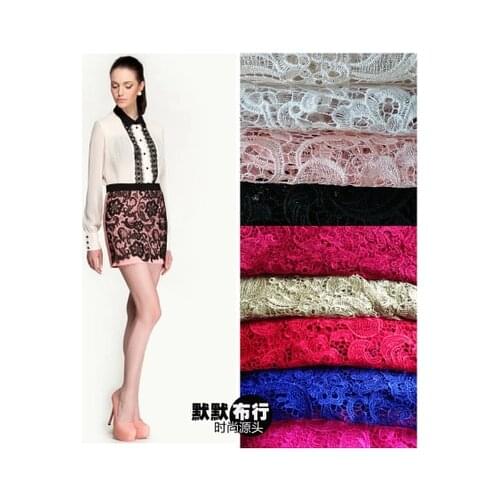125CM Width 9 color ladies dress fabric High-end stereo flower embroidery, water soluble lace fabric clothing accessories