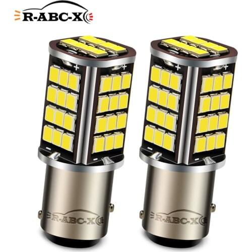 2PCS 1157 P21/5W Bay15d S25 LED 56 2835SMD 6V 10V 12V 24V 30V Boat Moto Automobile Car Brake Light Stop Parking DRL Lamp White