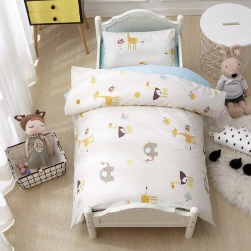 3pcs/set Kindergarten Bedding Set Childrens Quilt Cover Bed Sheets Without Filling Available In All Seasons Pure Cotton