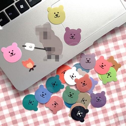 30 Sheets Rainbow Candy Color Bear Cute Sticker Pack Pvc Waterproof Photo Tool Notebook Mobile Phone Sealing Decorative Sticker