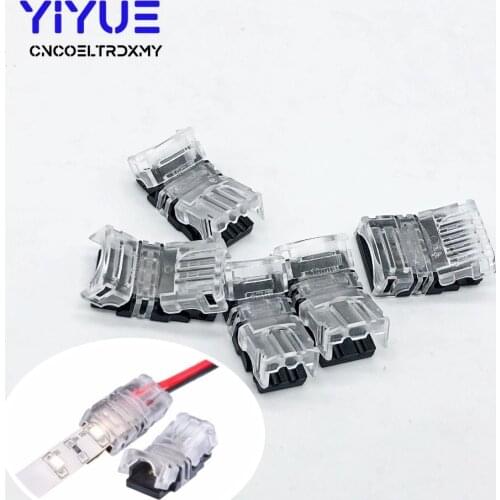 5pcs/lot 2pin 3pin 4pin 5pin LED Strip Connector for Single RGB RGBW Color 3528 5050 LED Strip to Wire Connection Use Terminals