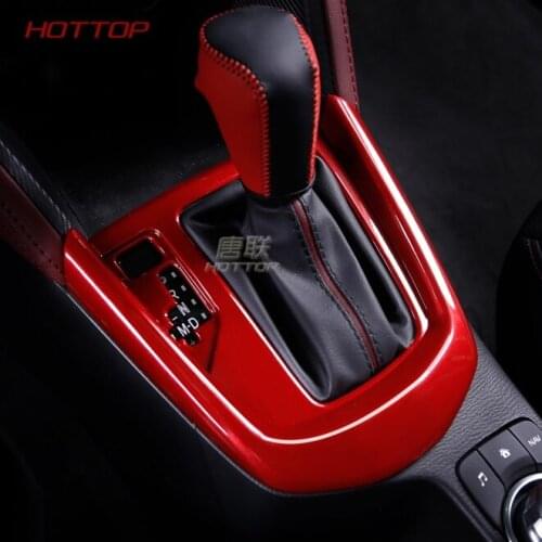 ABS Carbon Middle handbrake Gear Panel Shift Stall Paddles Cup Switch Frame Trim For Mazda CX-3 2017 2018 Inner Sticker