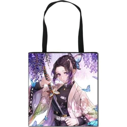Anime Demon Slayer Kimetsuno Yaiba Women Fashion Handbag Ladies Shopping Bag Teenager Girl Shoulder Bag For Travelling