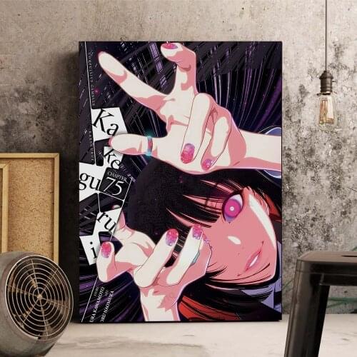 WTQ One Piece Poster Kakegurui Anime Poster Canvas Painting Wall Decor Wall Art Picture for Living Room Decoration Home Deco