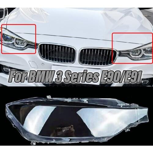 Car Front Headlamps Transparent Lampshades Lamp Shell Headlight Lens for BMW F30 F35 E90 E91 3 series Clear Headlight Lens Shell